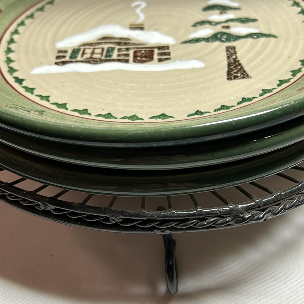 Sonoma, Lodge 3 dinner plates. Vintage 10” size/deep. All cabin. New